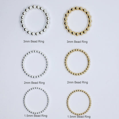 Flat Bead and Twisted Stackable Rings • B294