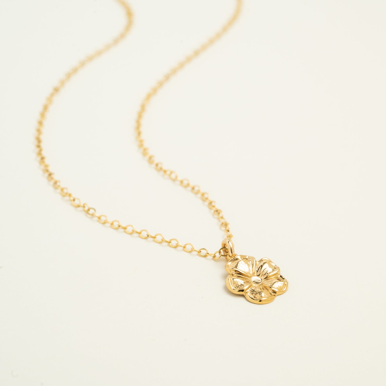 14K Gold Filled Flower Necklace • B318