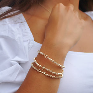 14K Solid Gold Entwined Bracelet For Women