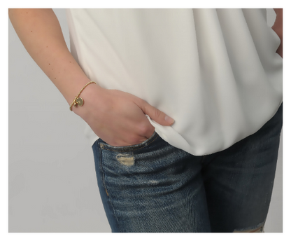 Gold Beaded Stretch Bracelet
