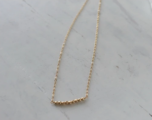 Gold Beaded Nugget Necklace • B145