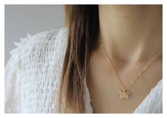 Gold Butterfly Necklace • B267