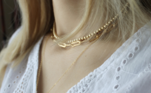 Paperclip Necklace layering 
