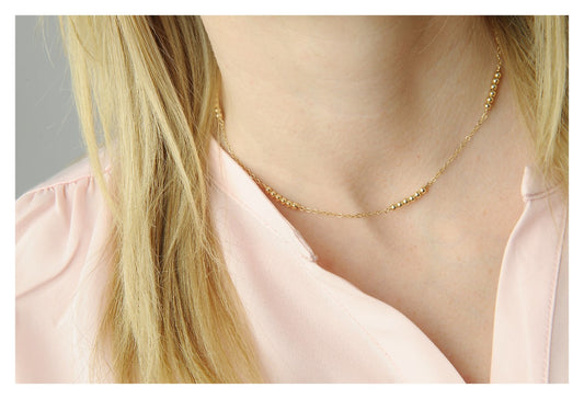 Gold Beaded Necklace For Women