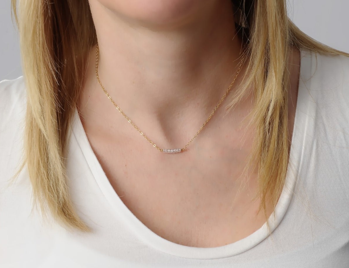 Cubic Zirconia Nugget Necklace • B263